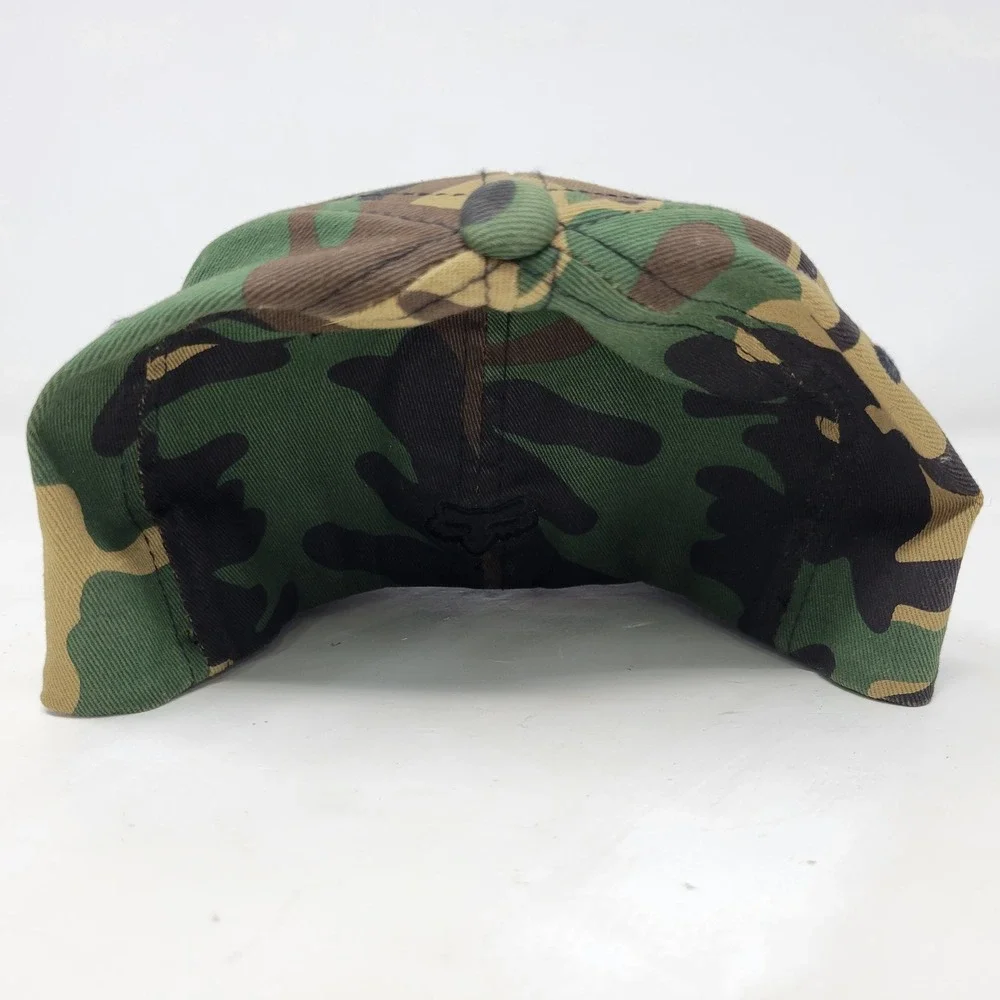 Fox Racing Youth Flexfit Camo Hat Woodland Camouflage Embroidered Logo OSFM